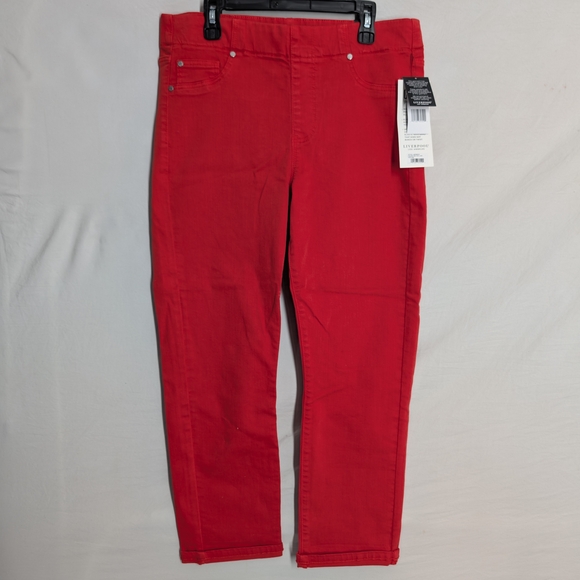 Liverpool Women's Burnt Orange (Molten Lava) Stretch Pull On Chloe Crop Pant - Picture 6 of 8